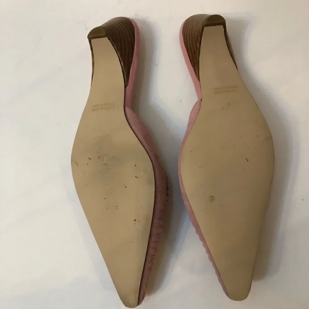 Yellow Box mules shoes pink sz 6.5 kitten heel - Picture 9 of 12